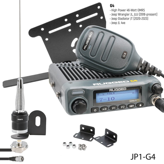 GMRS Mobile Radio Kit for Wrangler JL and Gladiator JT - GMR25 Waterproof