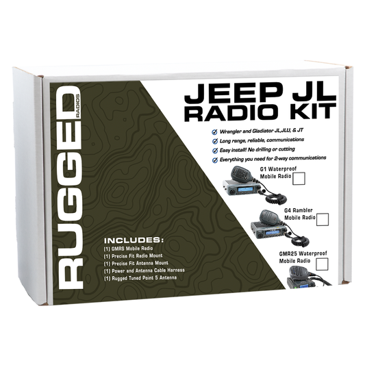 GMRS Mobile Radio Kit for Wrangler JL and Gladiator JT - GMR25 Waterproof