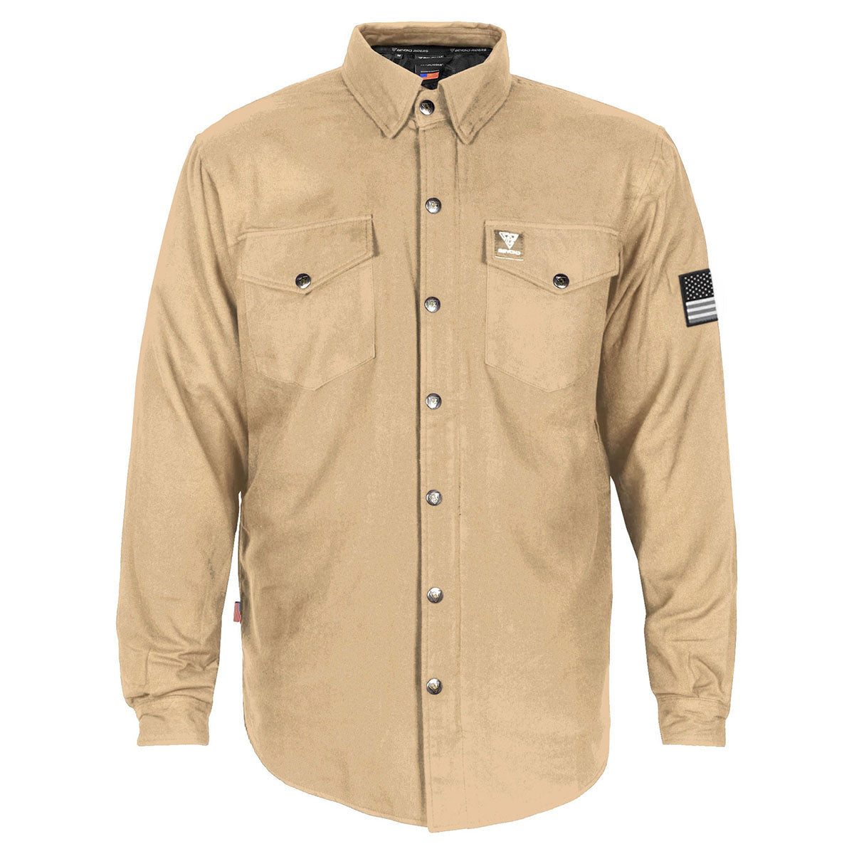 Protective Flannel Shirt - Khaki Solid