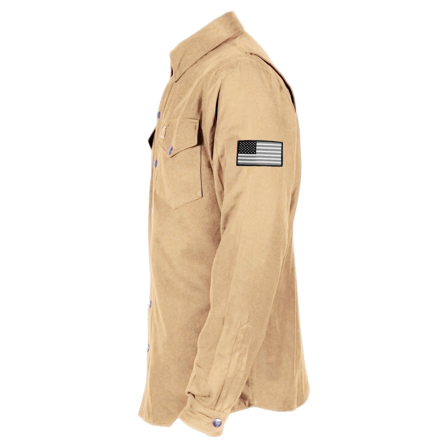 Protective Flannel Shirt - Khaki Solid