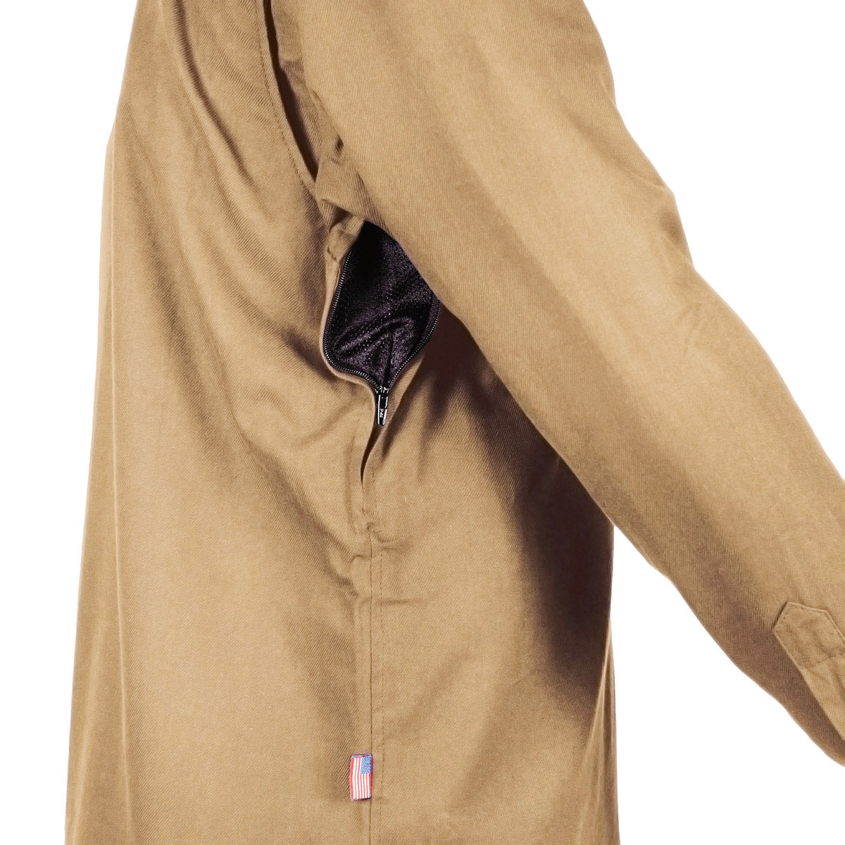 Protective Flannel Shirt - Khaki Solid
