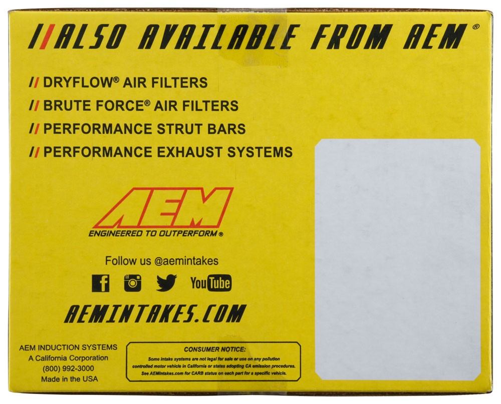 AEM Induction Short Ram Intake Sys tem AIP22-408R