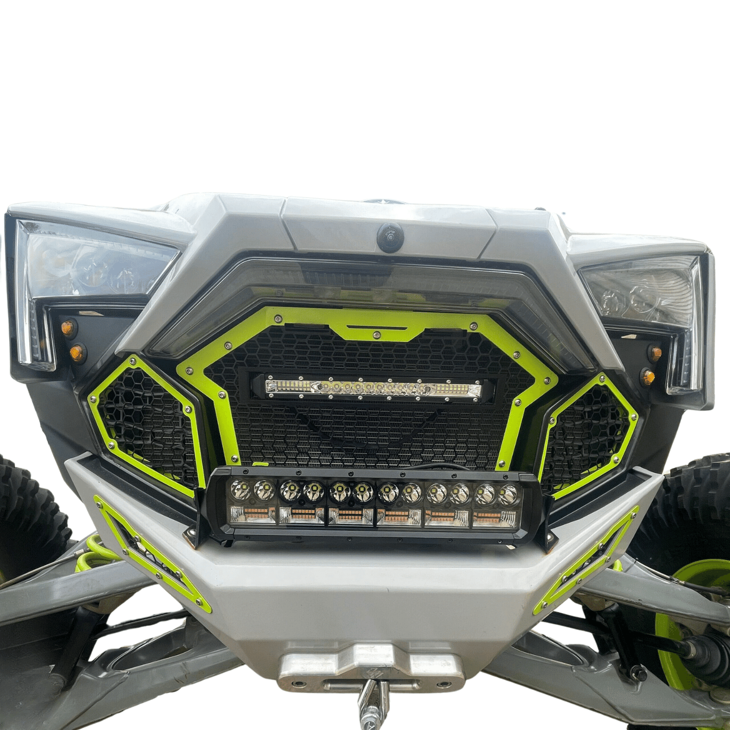 L&W Fab Front Grill with Light Bar for 20-24 RZR Turbo R / Pro R / Pro XP