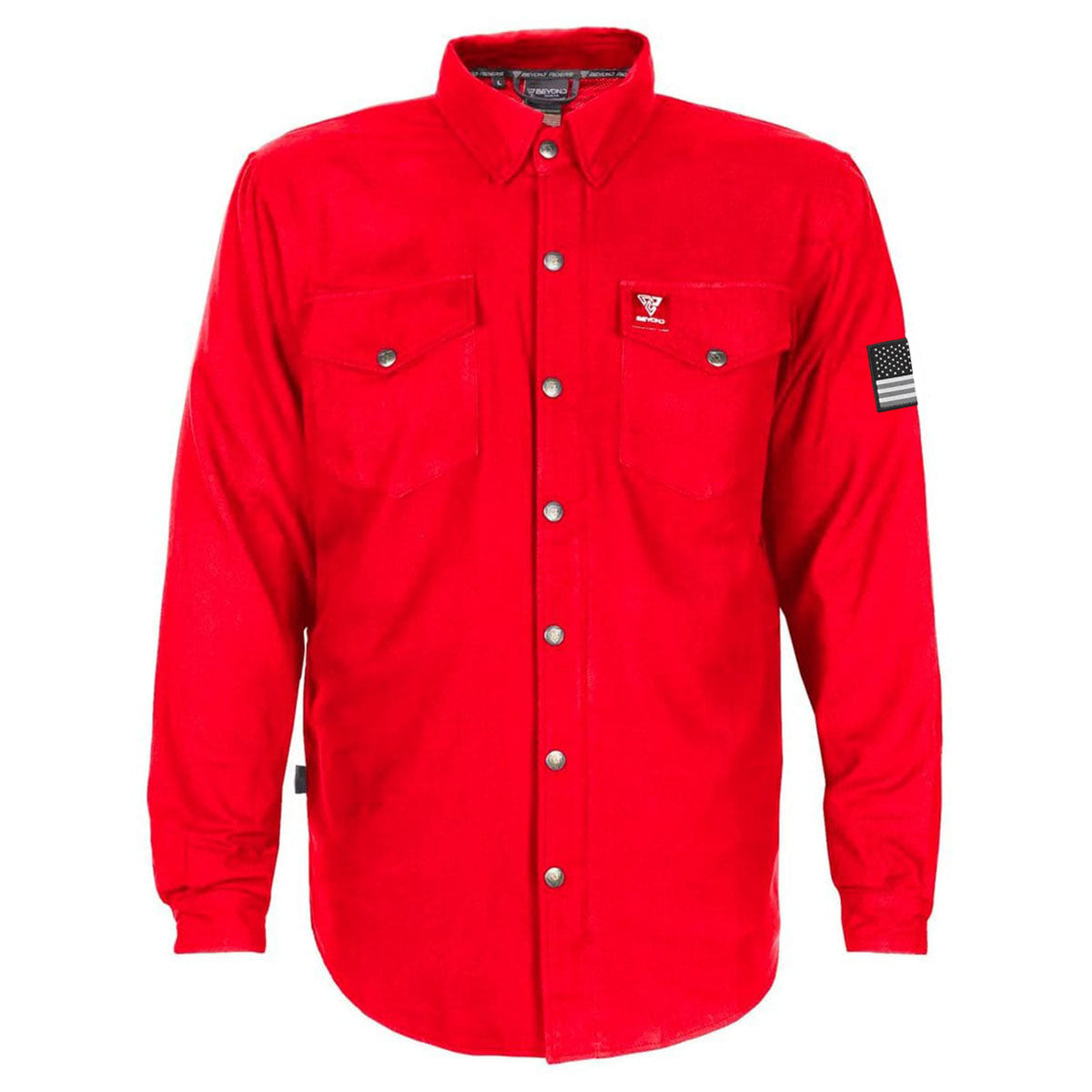 Protective Flannel Shirt - Red Solid