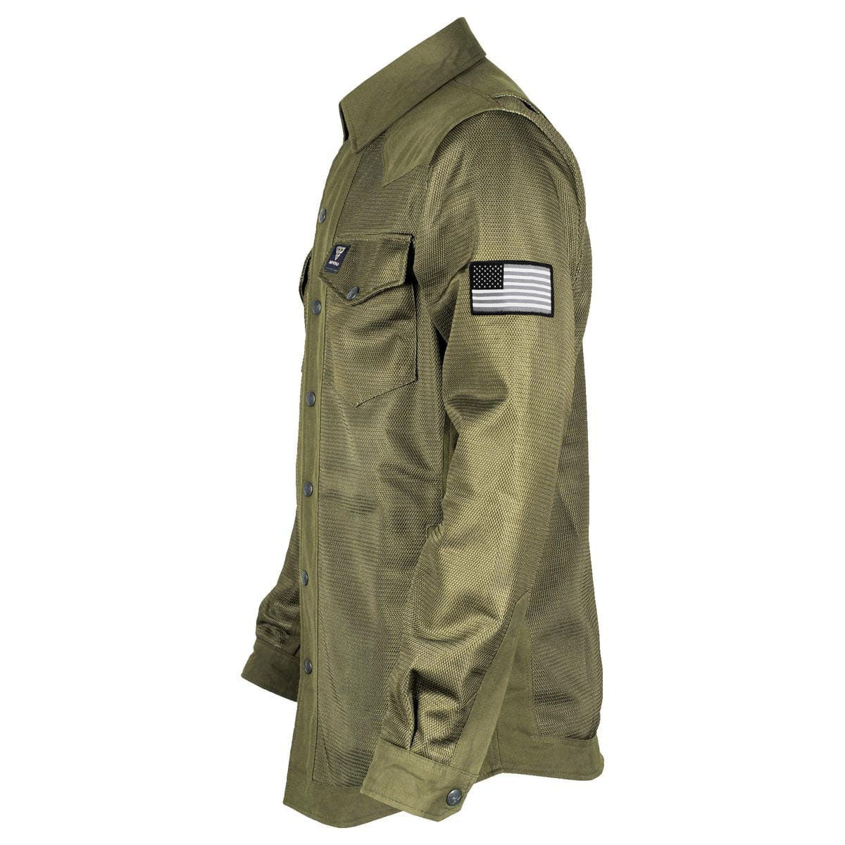 Protective Summer Mesh Shirt - Army Green Solid