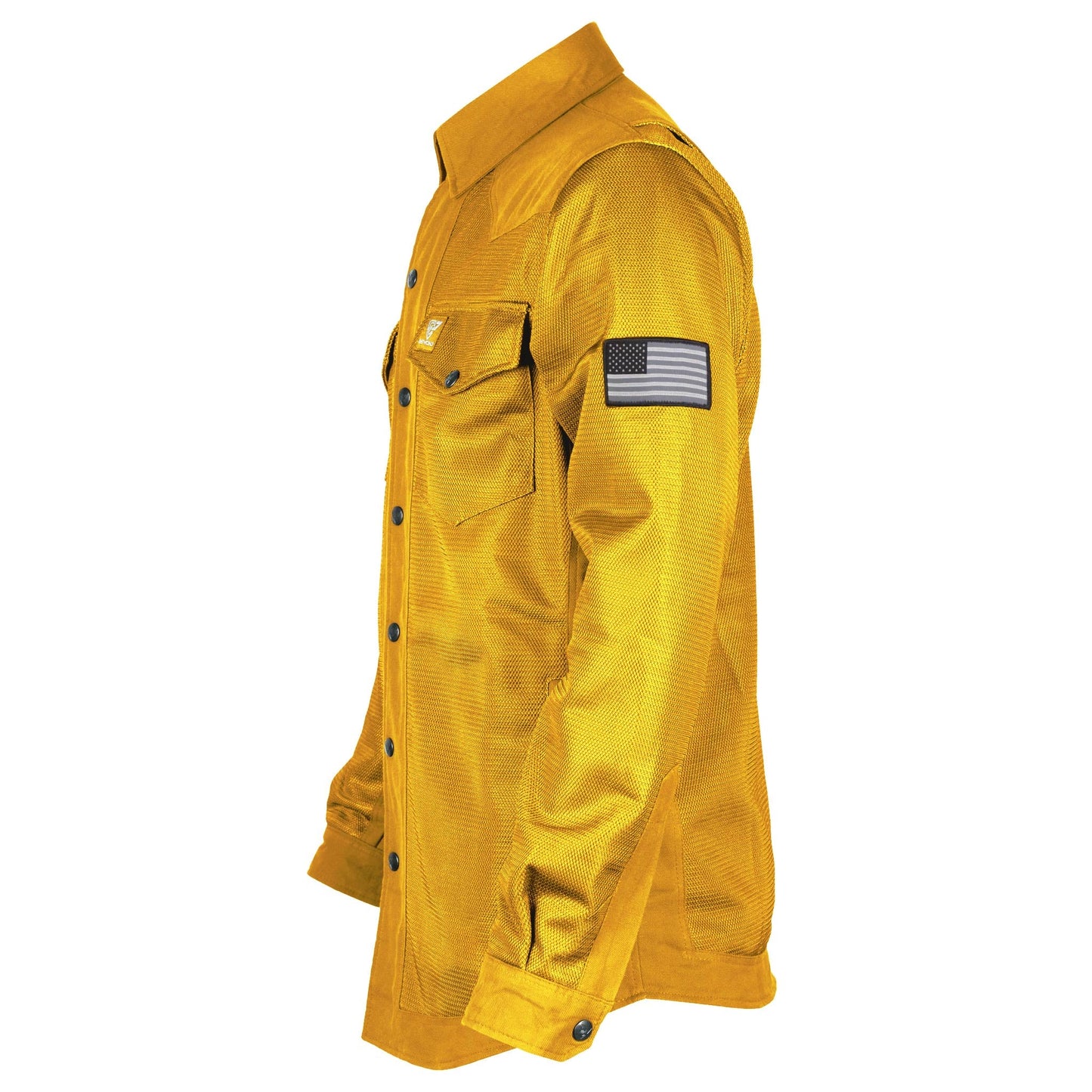 Protective Summer Mesh Shirt - Yellow Solid