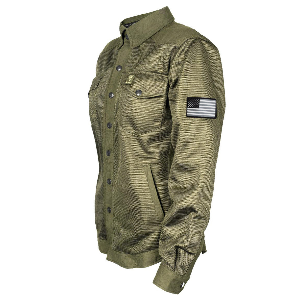 Protective Summer Mesh Shirt for Women - Army Green Solid