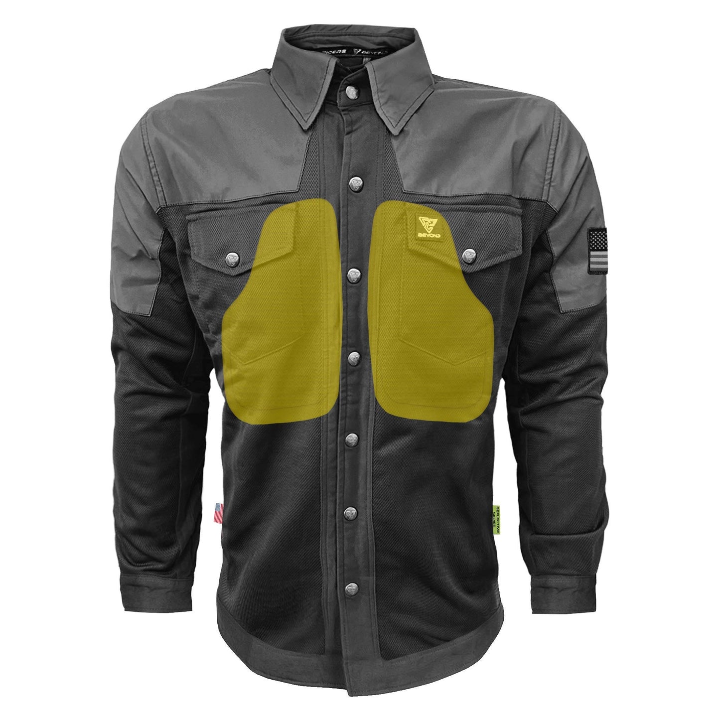 Summer Mesh Reflective Shirt "Nightfall Nebula" - Black