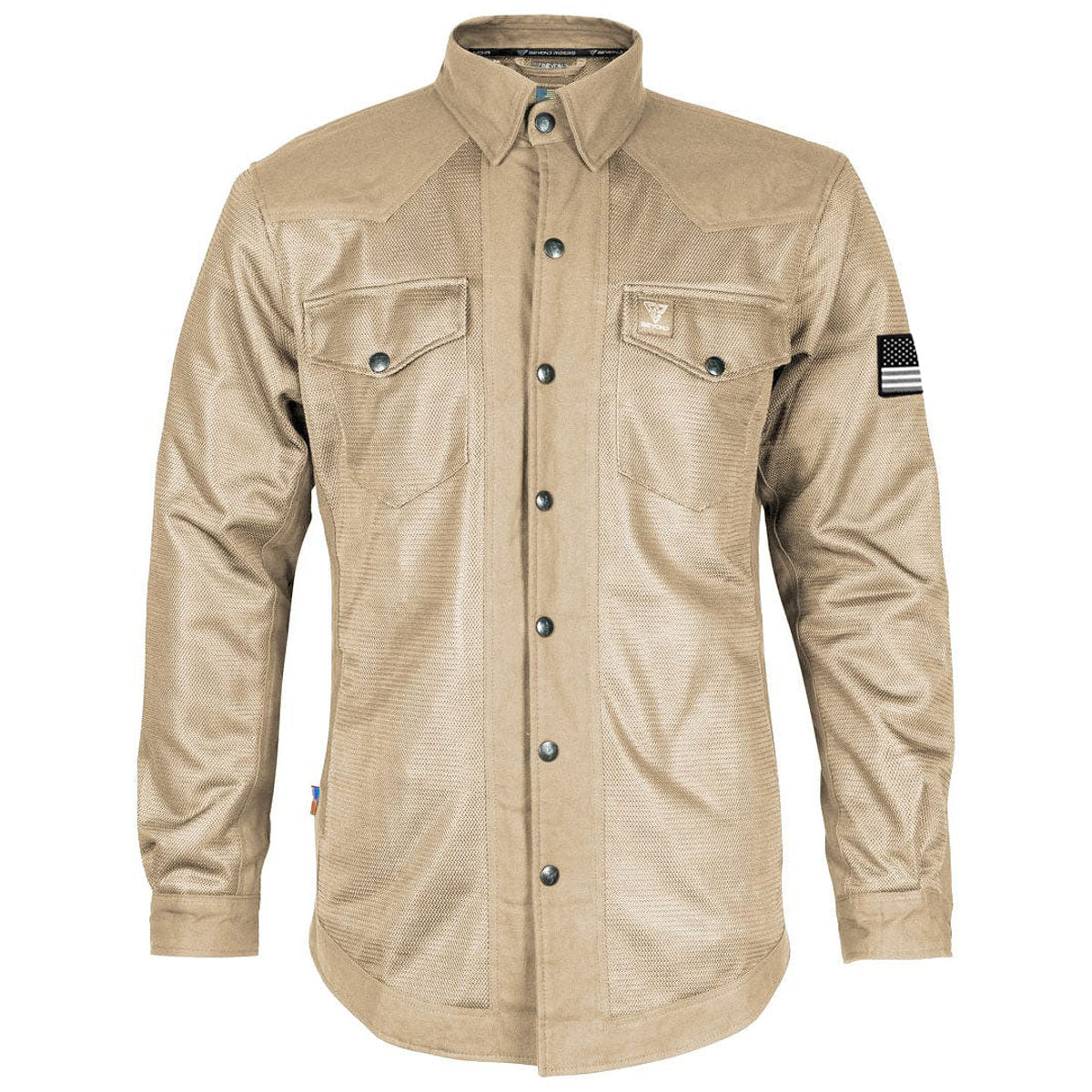 Protective Summer Mesh Shirt - Khaki Solid