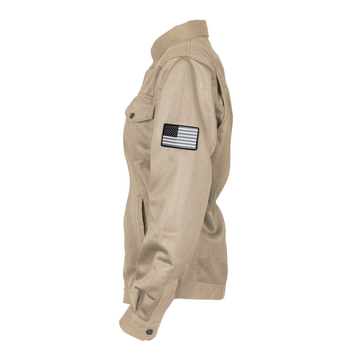 Protective Summer Mesh Shirt for Women - Khaki Solid
