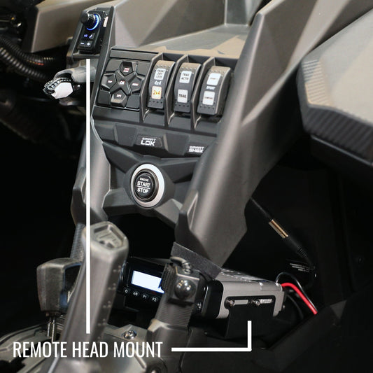 Maverick X3 Complete Communication Kit with Bluetooth Intercom and 2-Way Radio - STX Stereo Remote Head / G1 GMRS / Remote Head Mount Kit