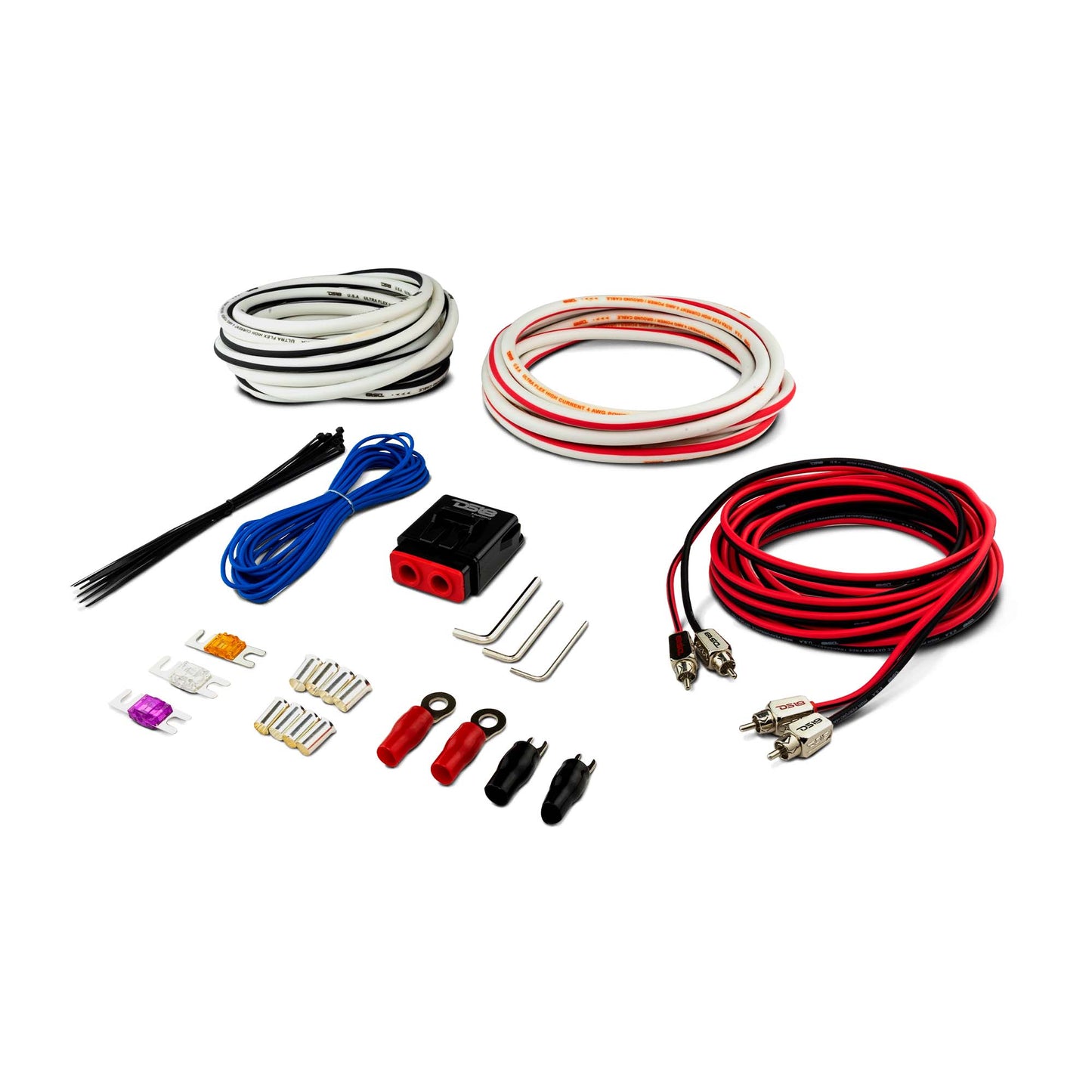 DS18 Best Marine Stereo Subwoofer Package  1 x 10” Subwoofer | 2 x 6.5” Speaker Tower | 2 x 6.5” Marine Speaker | 1 x 5 Ch Amplifier | 1 x MOFCKIT4 and 1 x LED-BTC