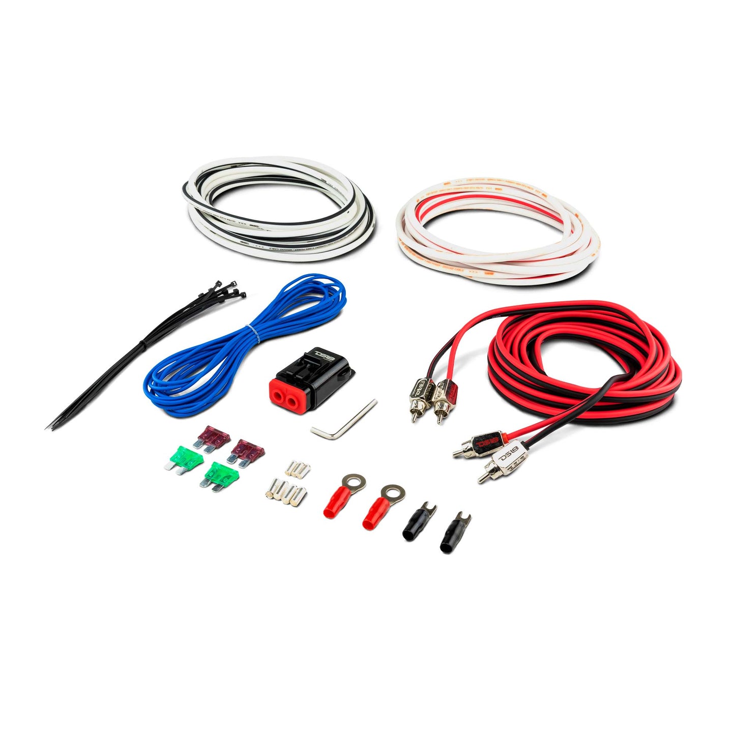DS18 Good Marine Stereo Package  2 x 6.5” Speaker Tower| 1 x 2 Ch Amplifier | 1 x MOFCKIT4 and 1 x LED-BTC