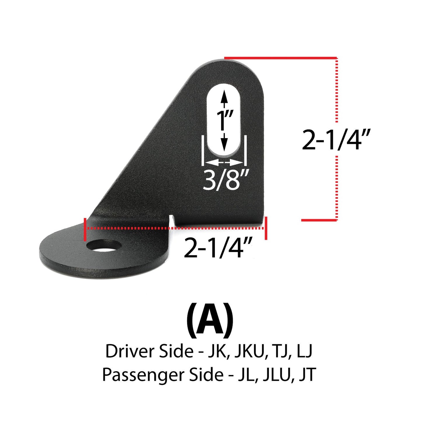 Antenna Mount for Wrangler TJ LJ JK JL and Gladiator JT - Sold Individually - B Mount