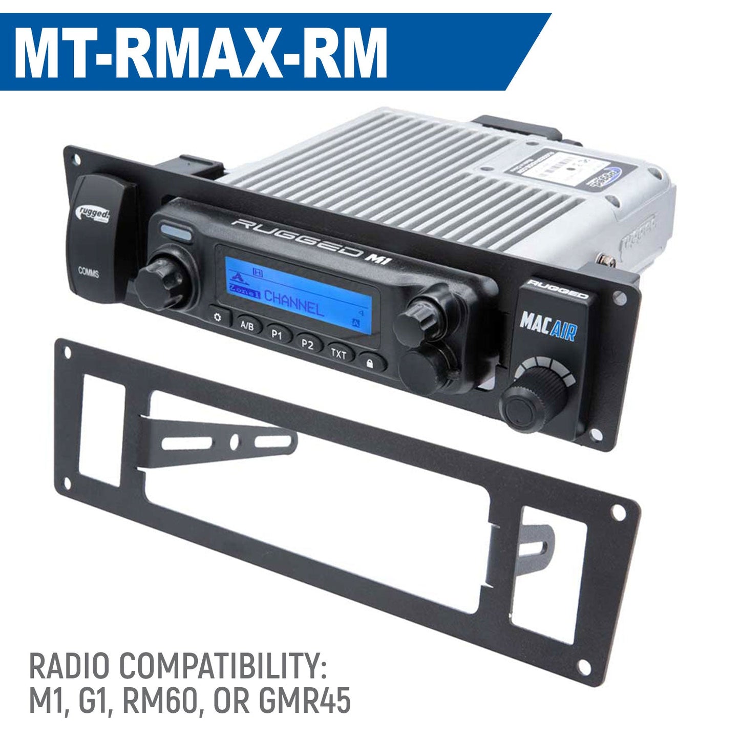 Wolverine RMAX Mount for Mobile Radio and Rocker Switches - GMR25 / ABM25 / RM-25WP