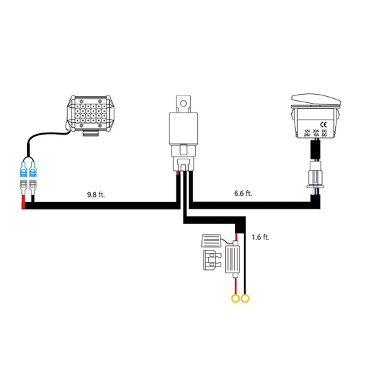 Light Bar 14' Wiring Harness