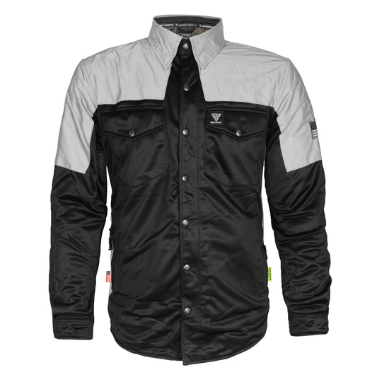 Ultra Reflective Shirt "Alloy Eclipse" - Black and Silver