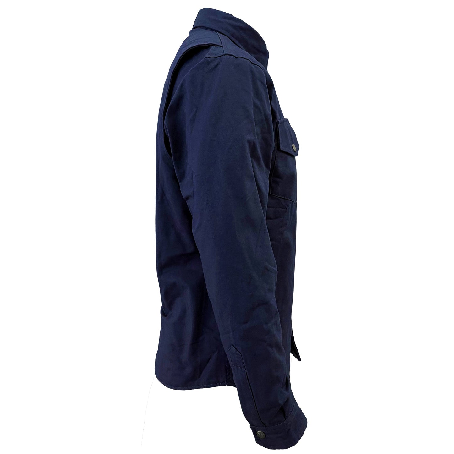 Protective Canvas Jacket for Men - Navy Blue Solid