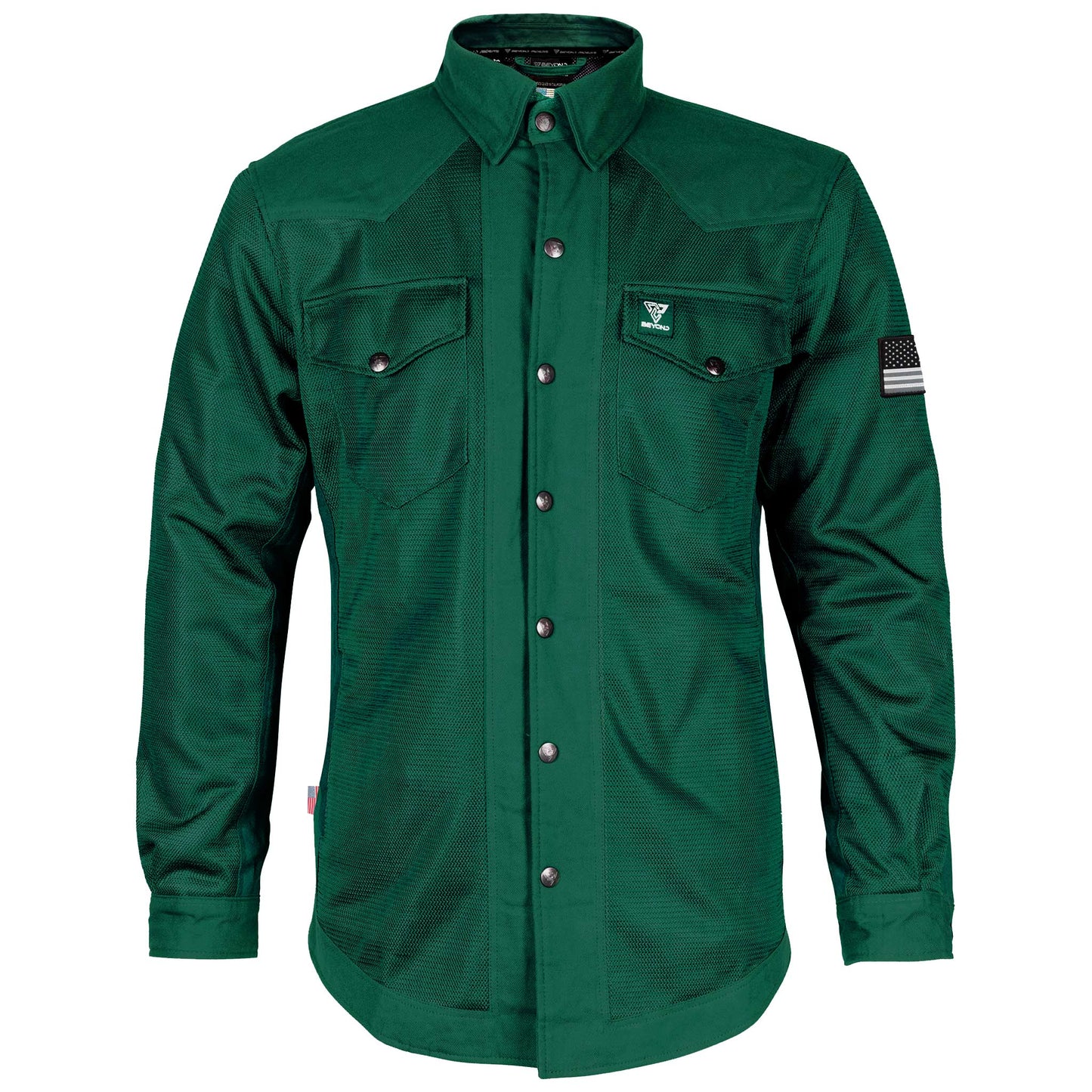 Protective Summer Mesh Shirt - Dark Green Solid