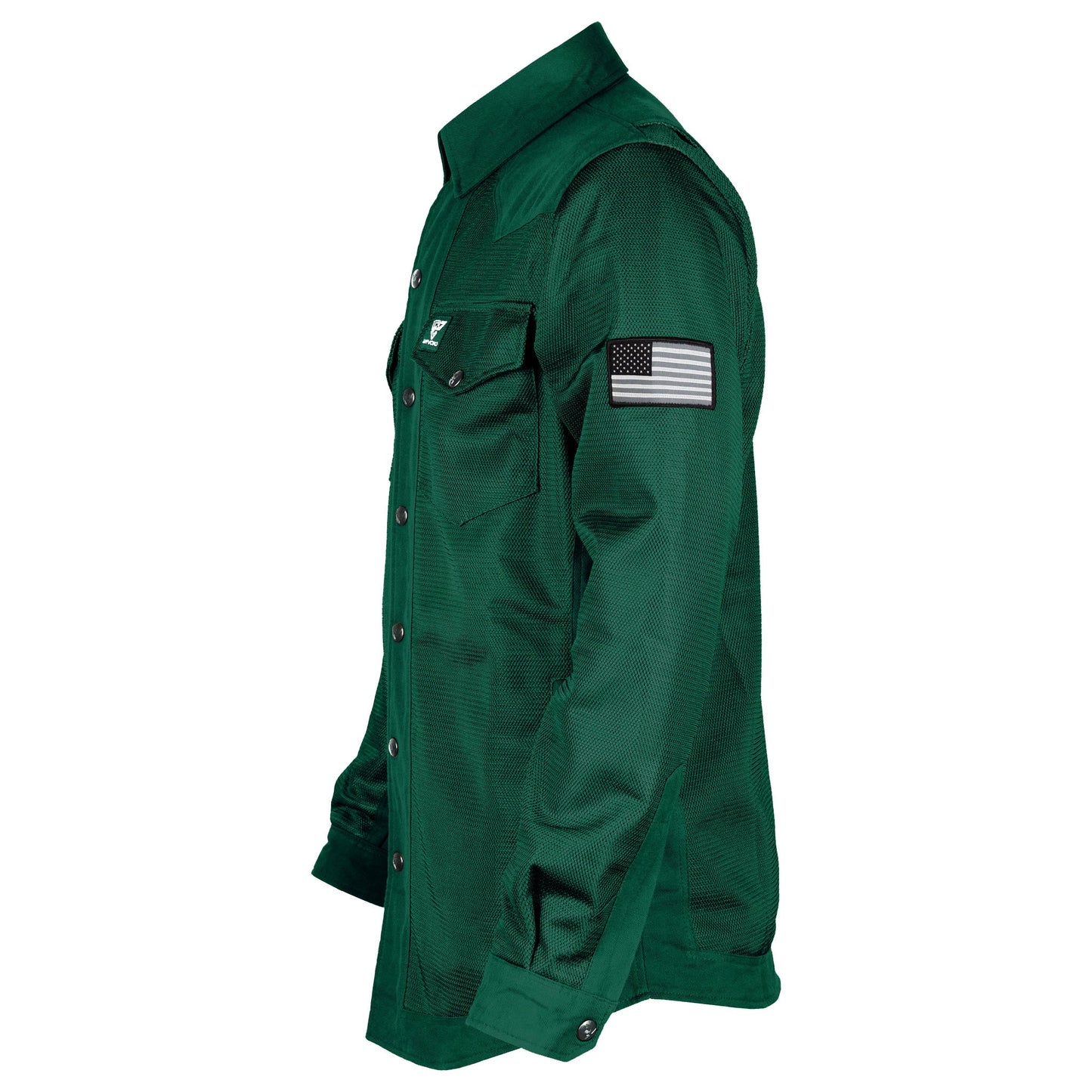 Protective Summer Mesh Shirt - Dark Green Solid