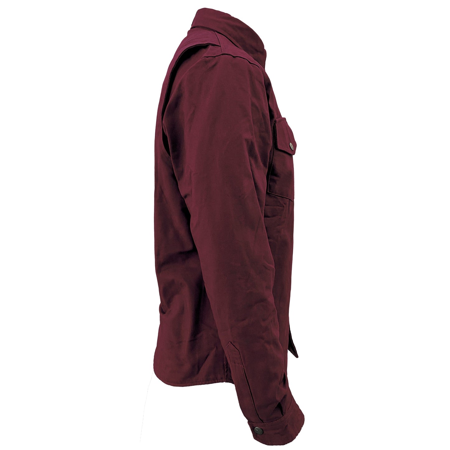 Protective Canvas Jacket for Men - Red Maroon