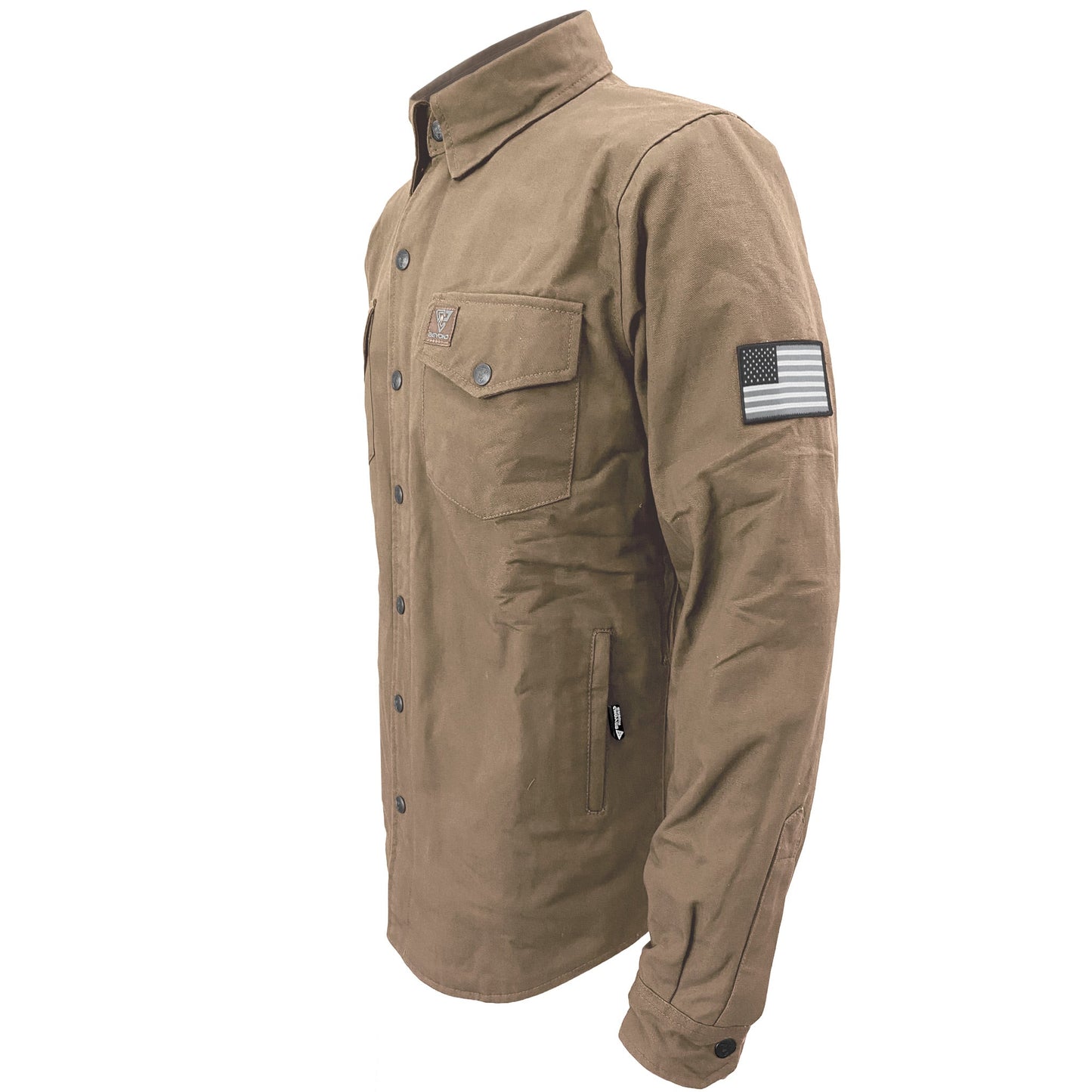 Protective Canvas Jacket for Men - Camel