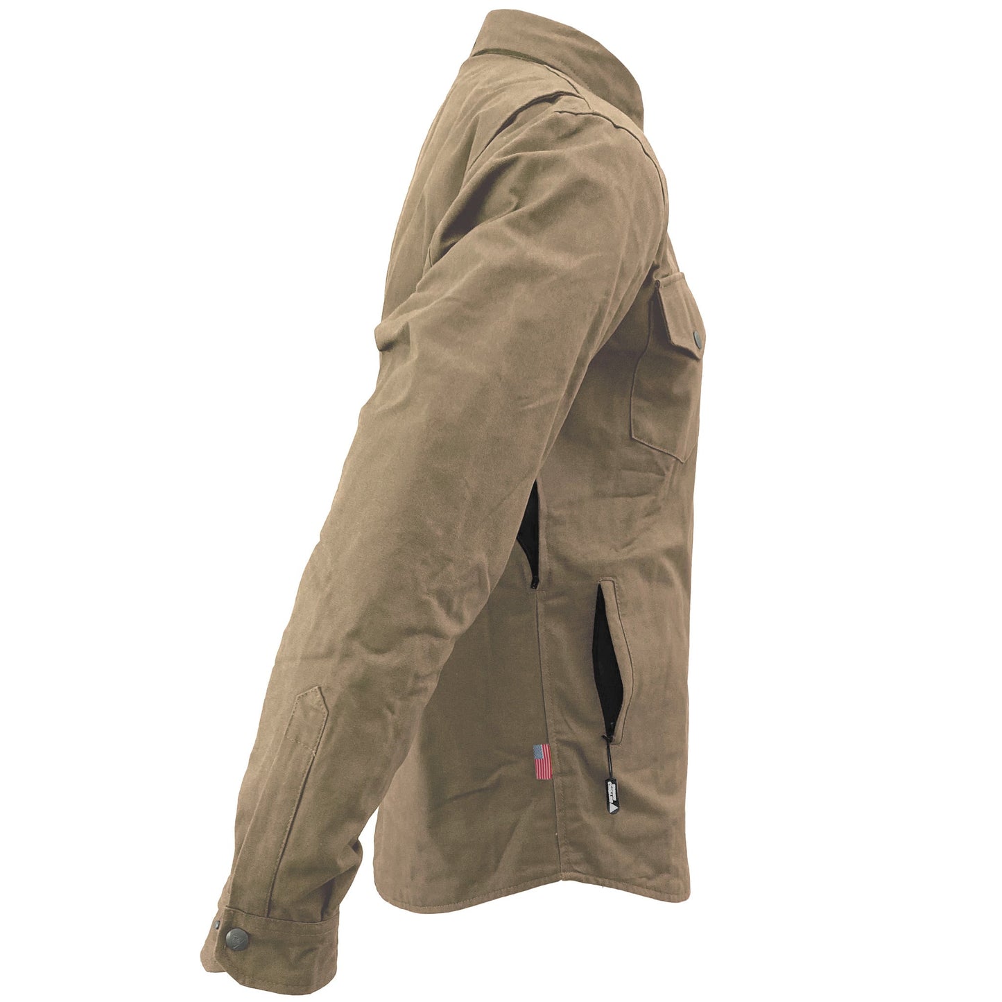 Protective Canvas Jacket for Men - Camel