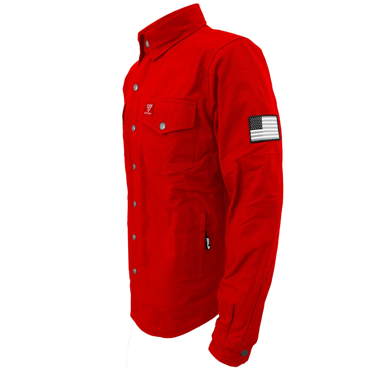 Protective Canvas Jacket for Men - Red