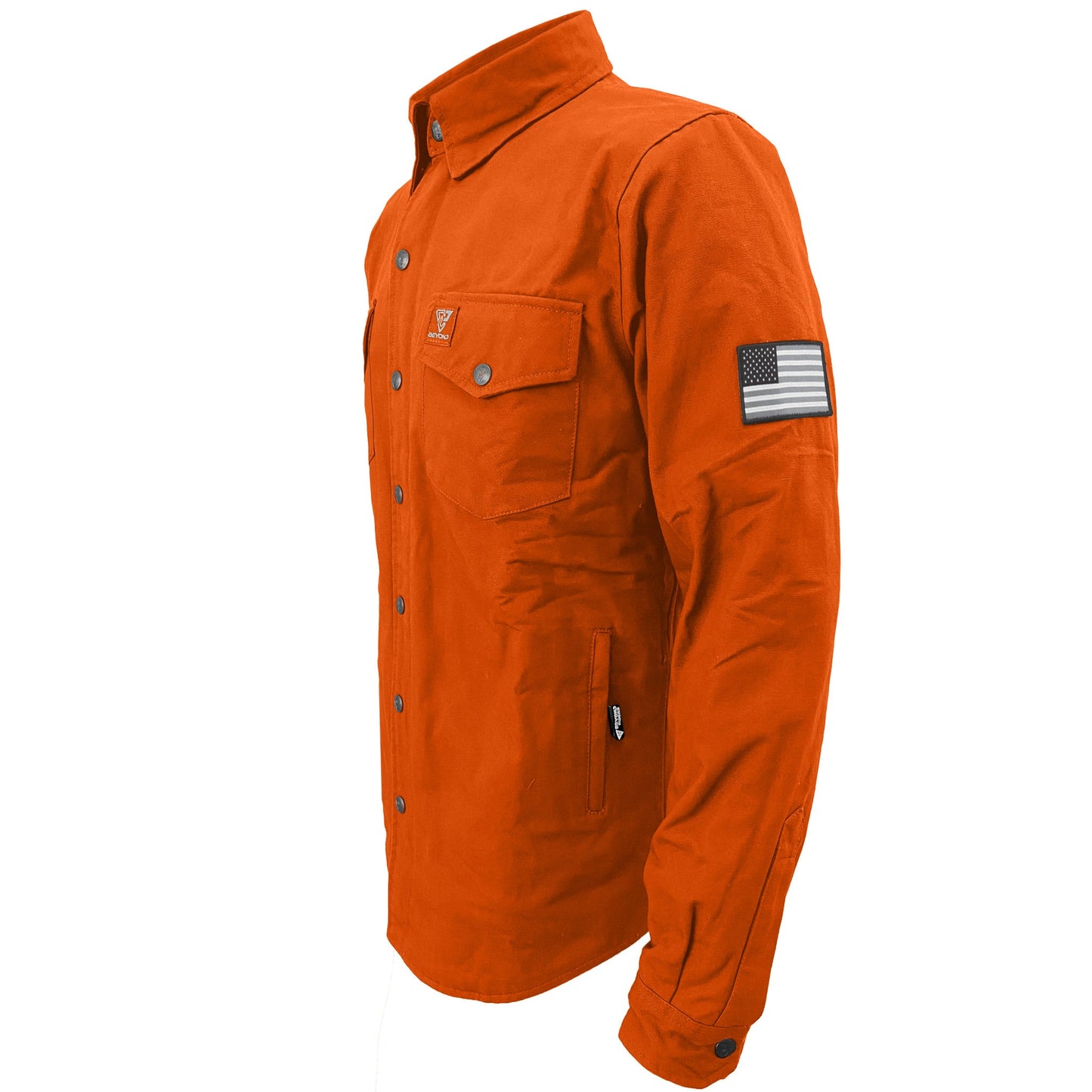 Protective Canvas Jacket for Men - Orange