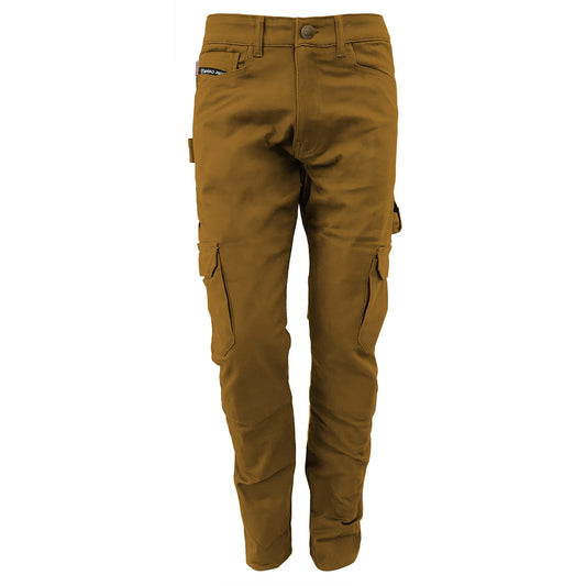 Cargo Pants Straight Fit - Light Brown Solid
