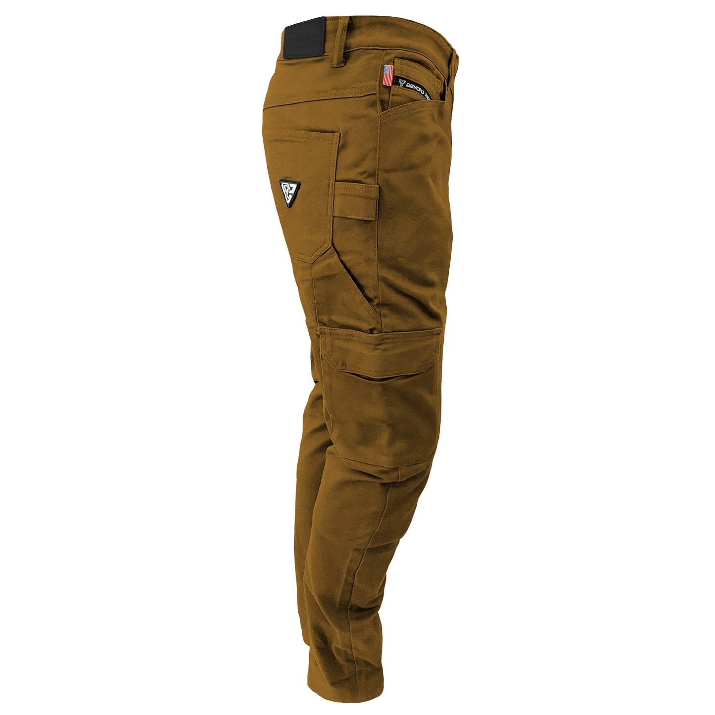 Cargo Pants Straight Fit - Light Brown Solid