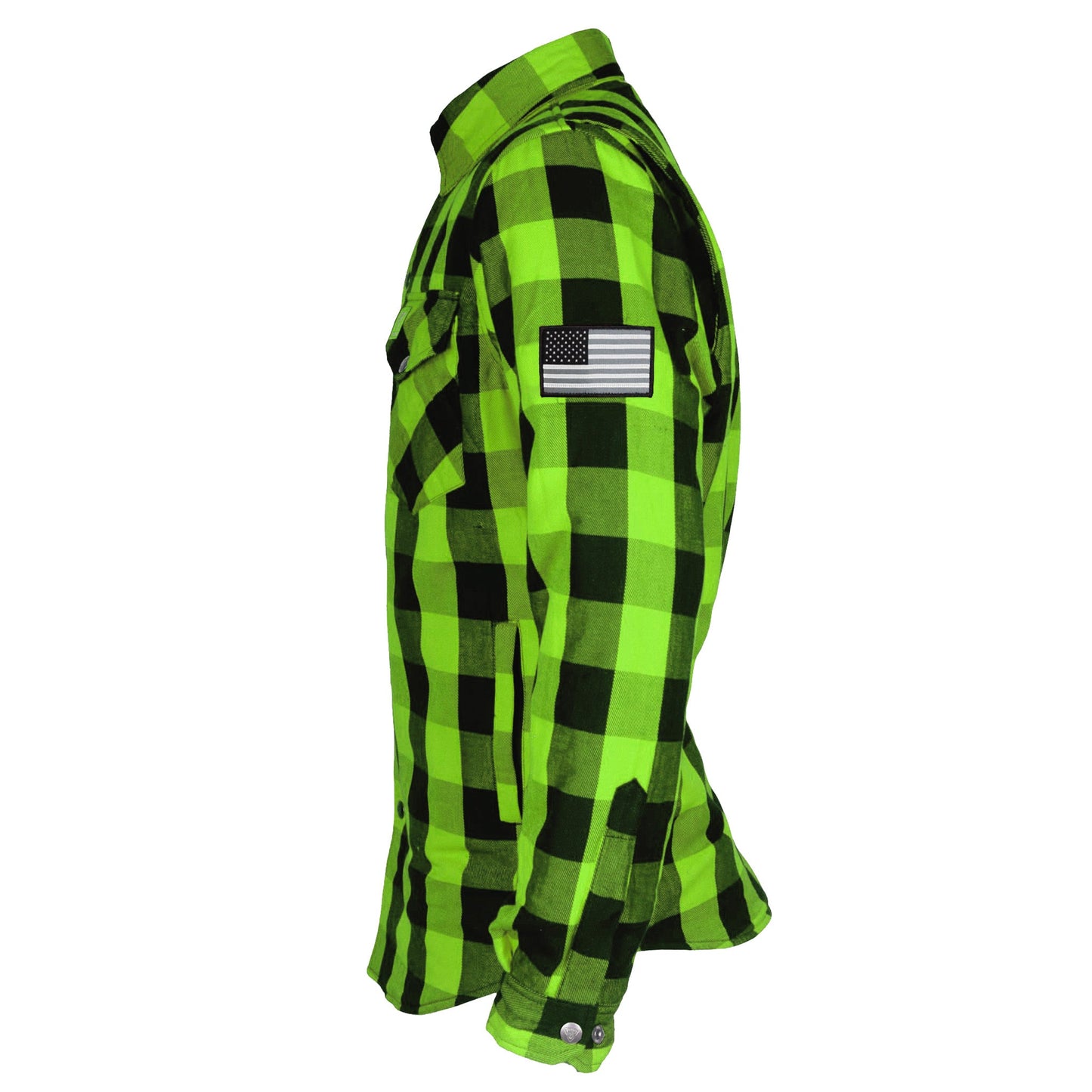 Protective Flannel Shirt - Green Checkered