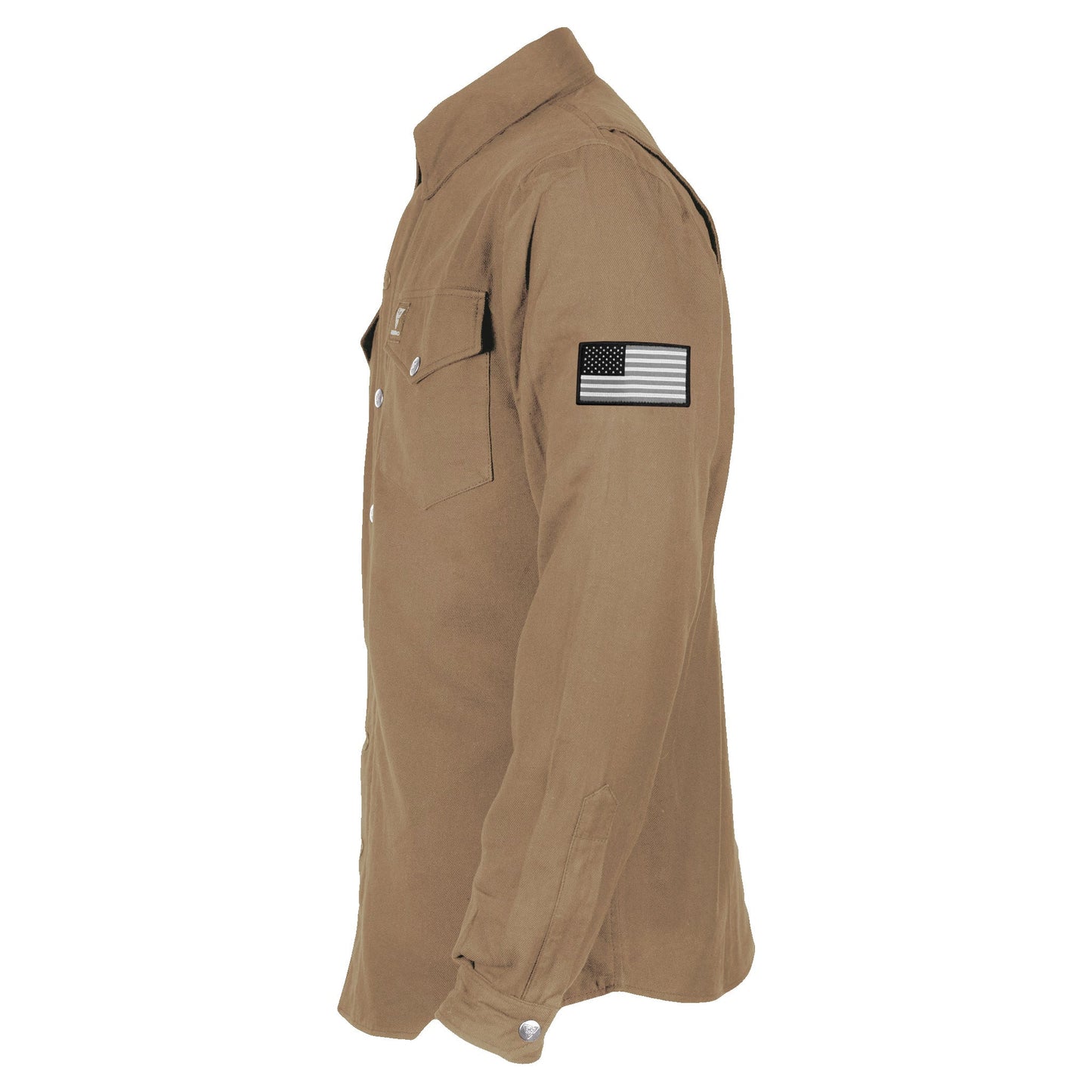 Protective Flannel Shirt - Camel Solid