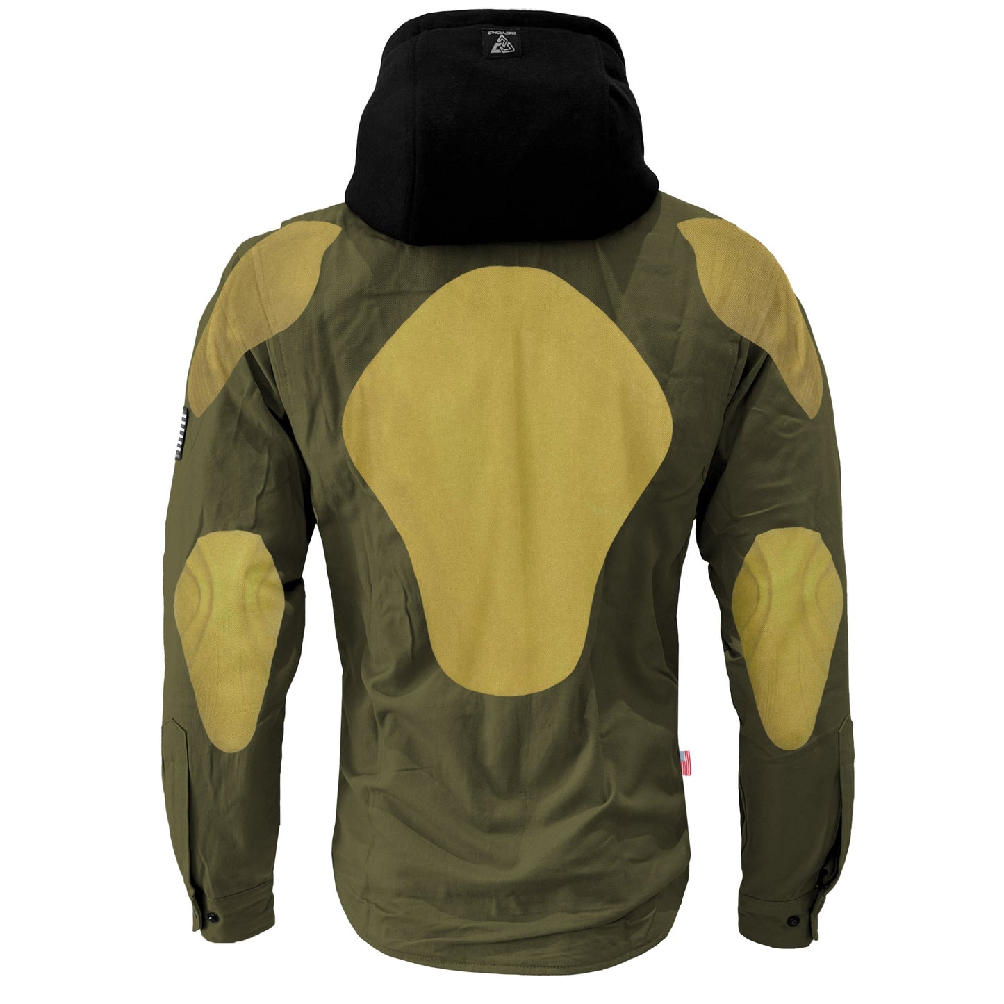 Protective Flannel Hoodie For Men - Army Green Solid