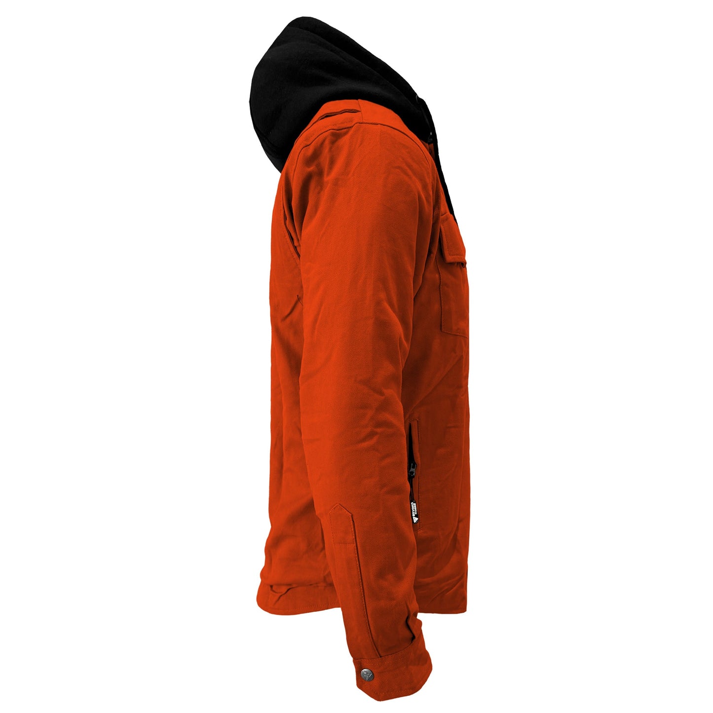 Protective Flannel Hoodie For Men - Orange Solid