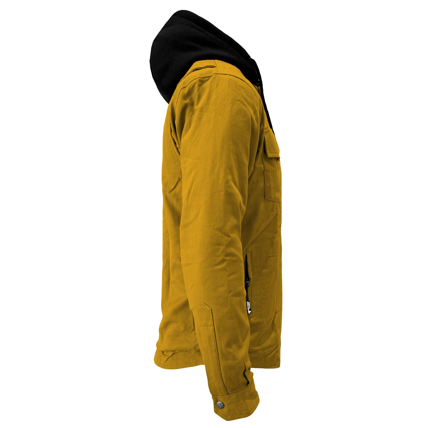 Protective Flannel Hoodie For Men - Yellow Solid