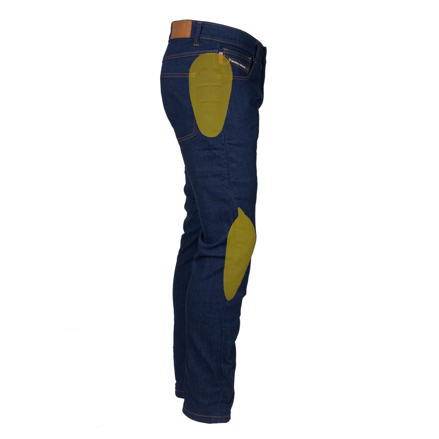 Relaxed Fit Protective Denim Pants (Jeans) - Blue