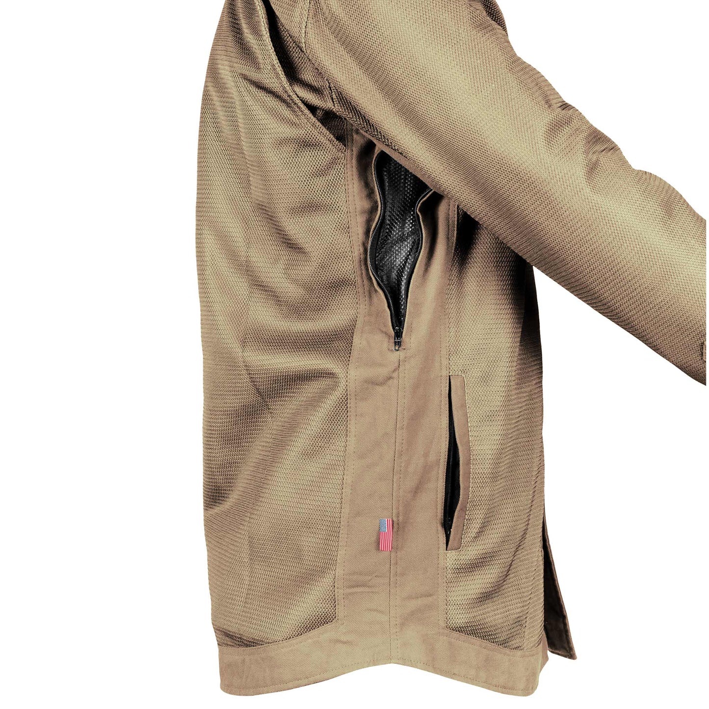Protective Summer Mesh Shirt - Camel Solid