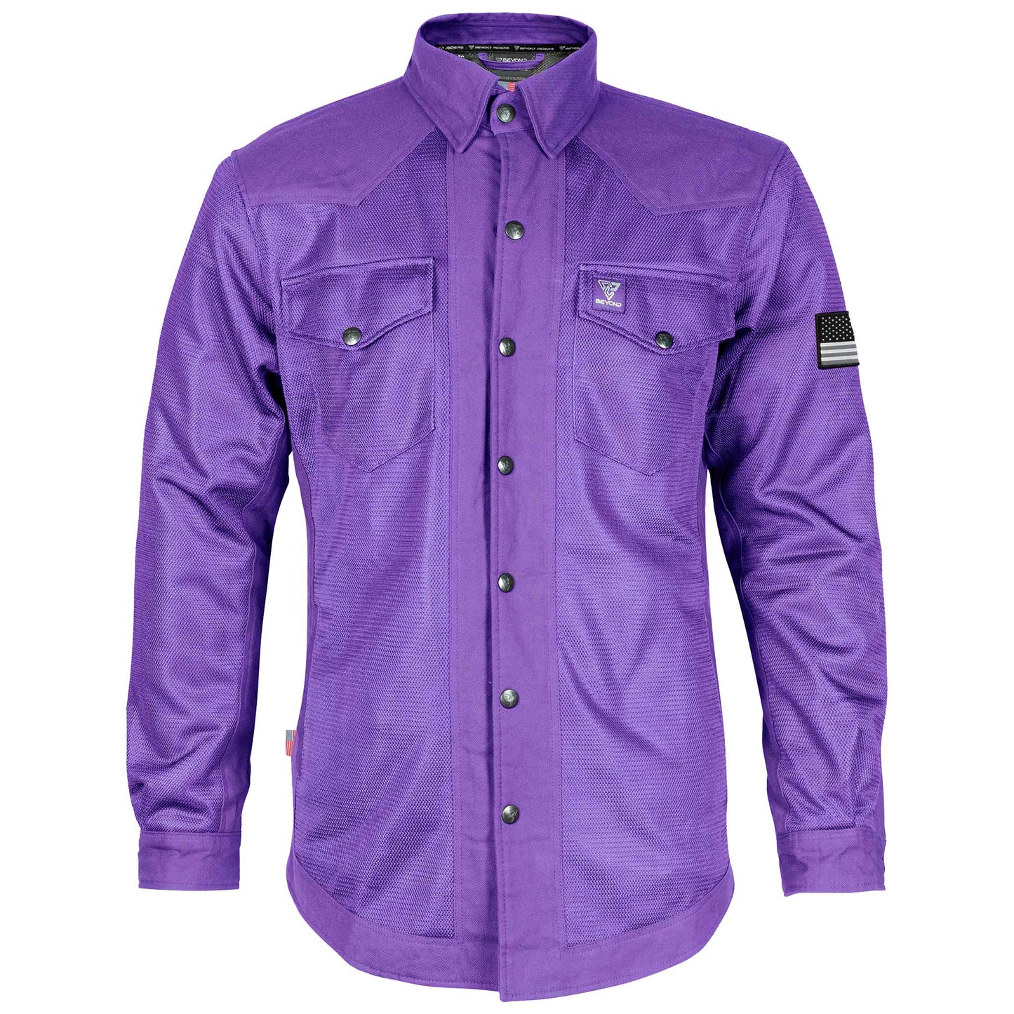 Protective Summer Mesh Shirt - Purple Solid