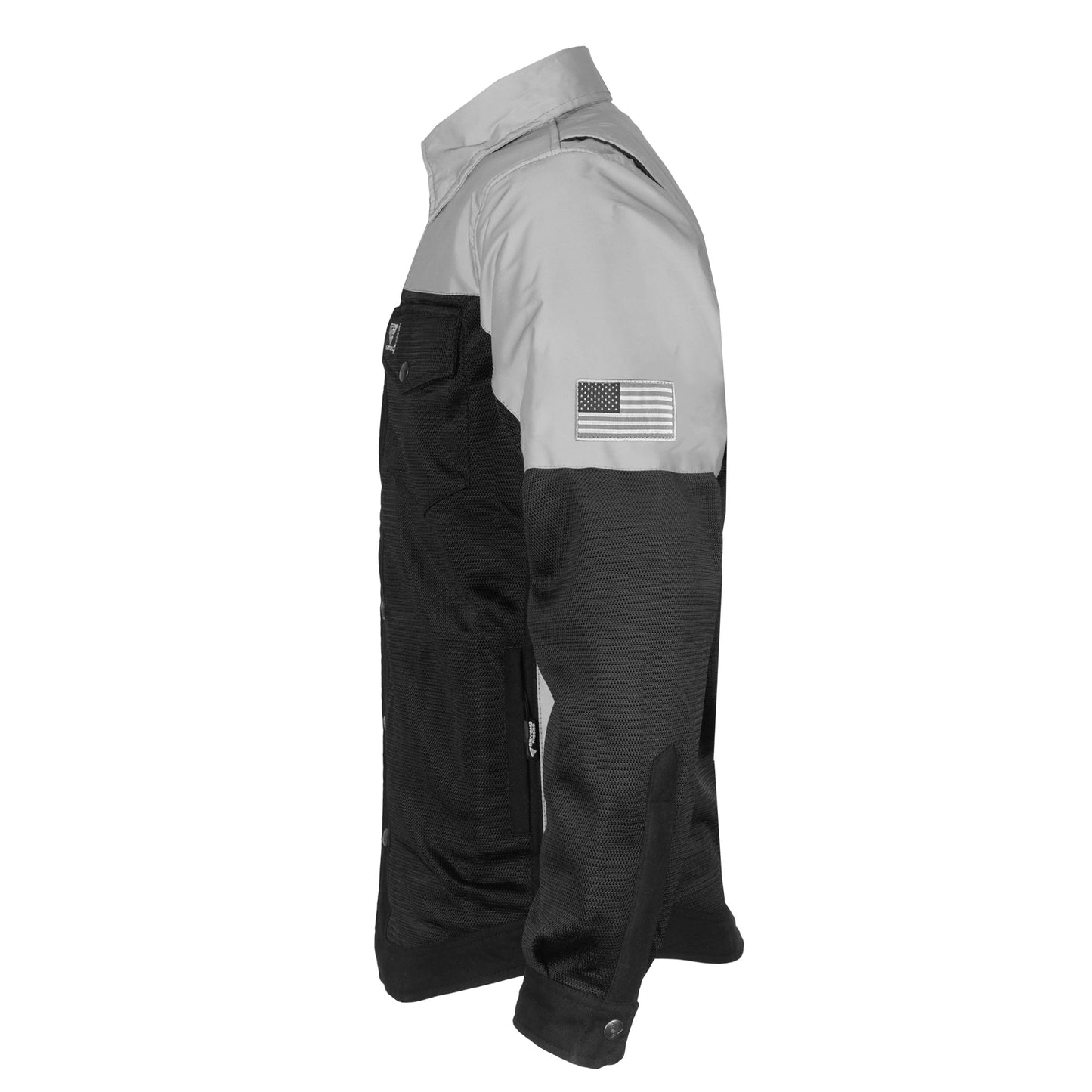 Summer Mesh Reflective Shirt "Alloy Eclipse" - Black and Silver