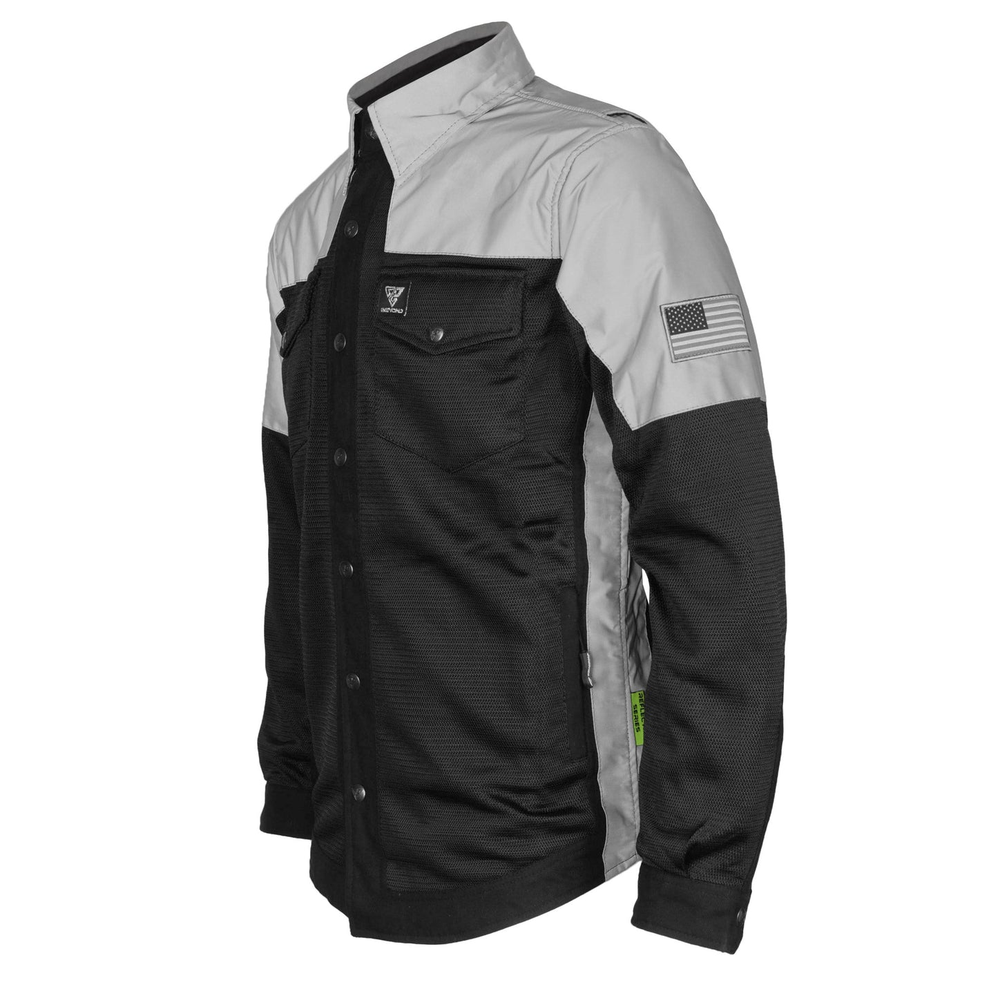 Summer Mesh Reflective Shirt "Alloy Eclipse" - Black and Silver