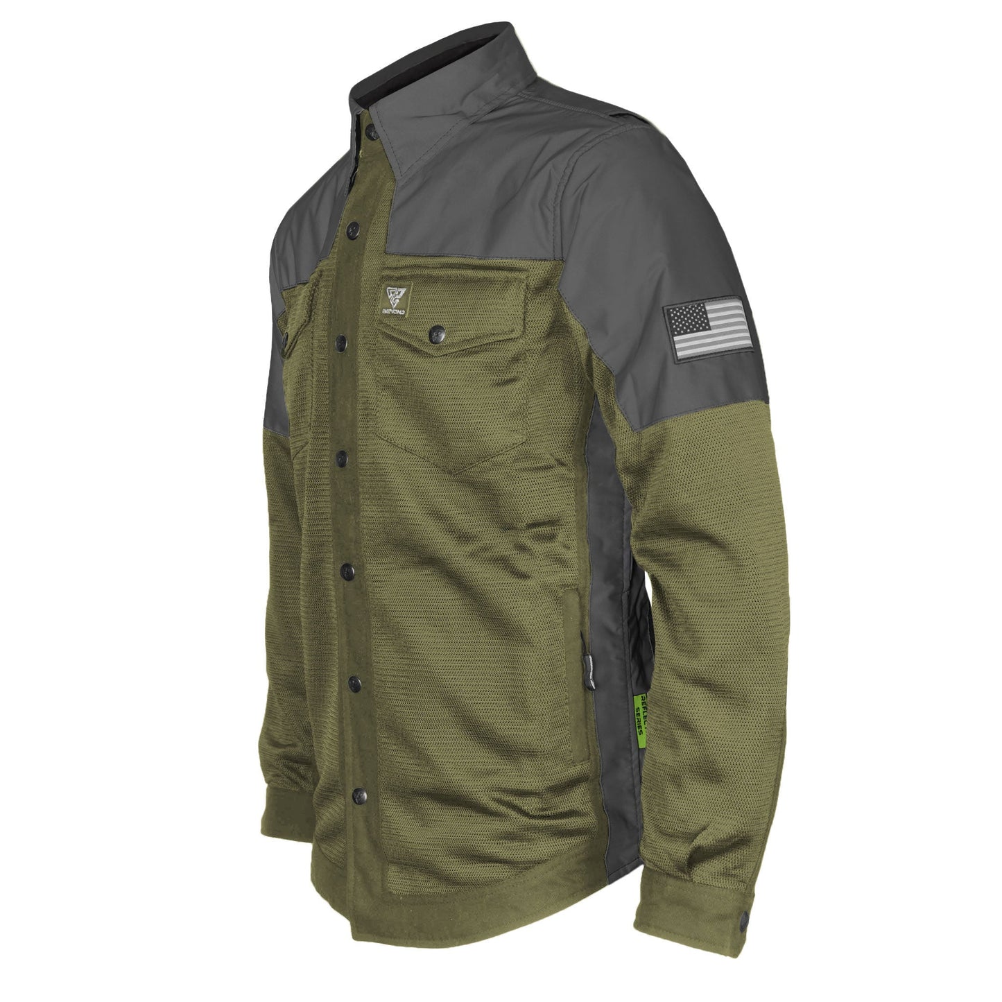 Summer Mesh Reflective Shirt Army Green Nebula