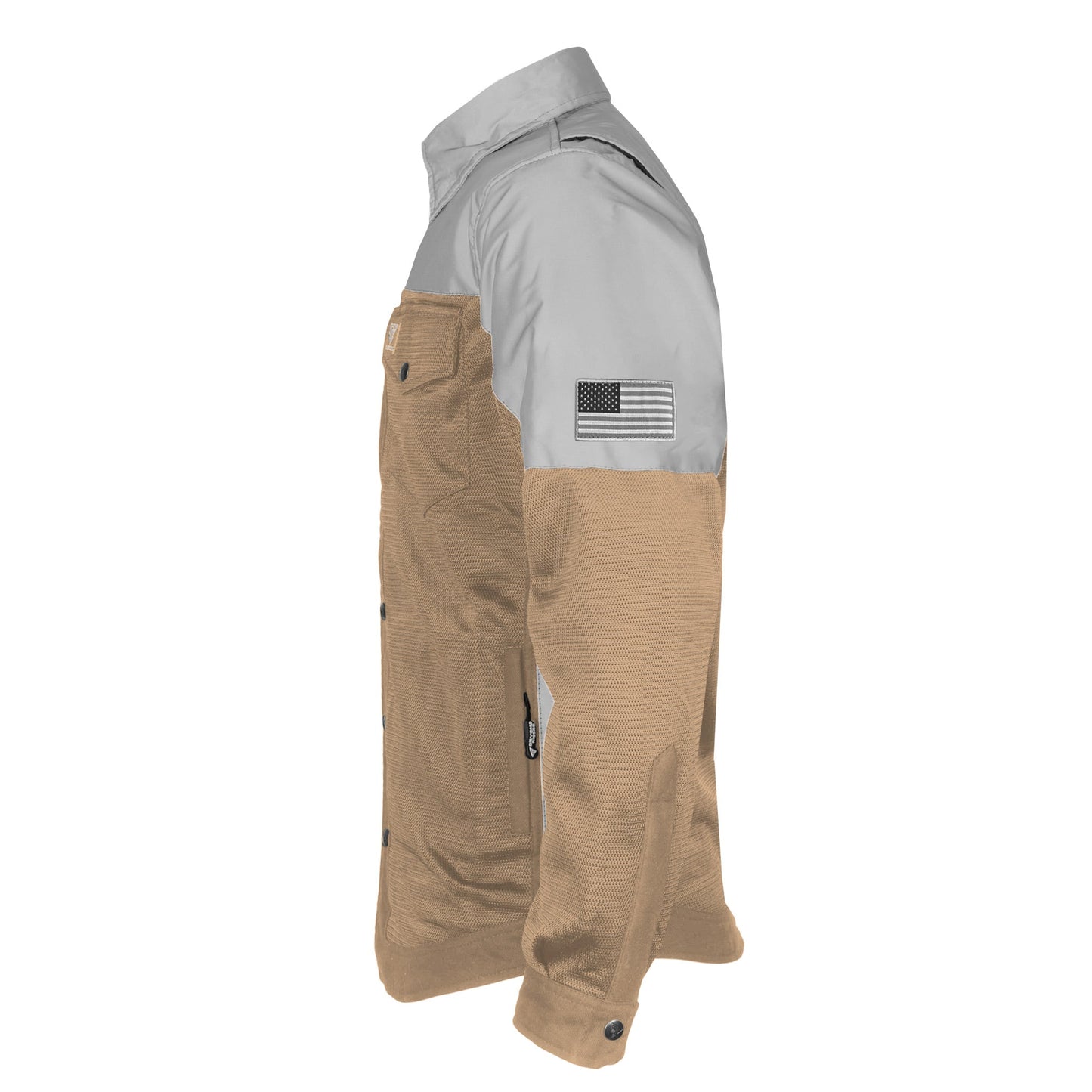Summer Mesh Reflective Shirt Camel Eclipse