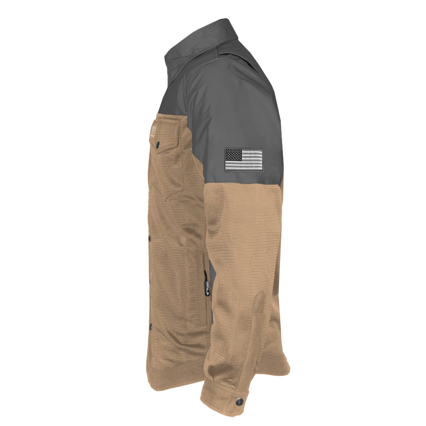 Summer Mesh Reflective Shirt Camel Nebula