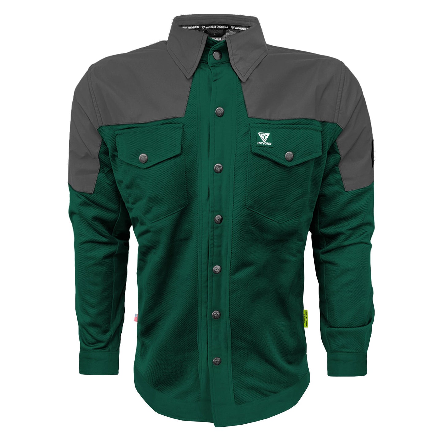 Summer Mesh Reflective Shirt Dark Green Nebula