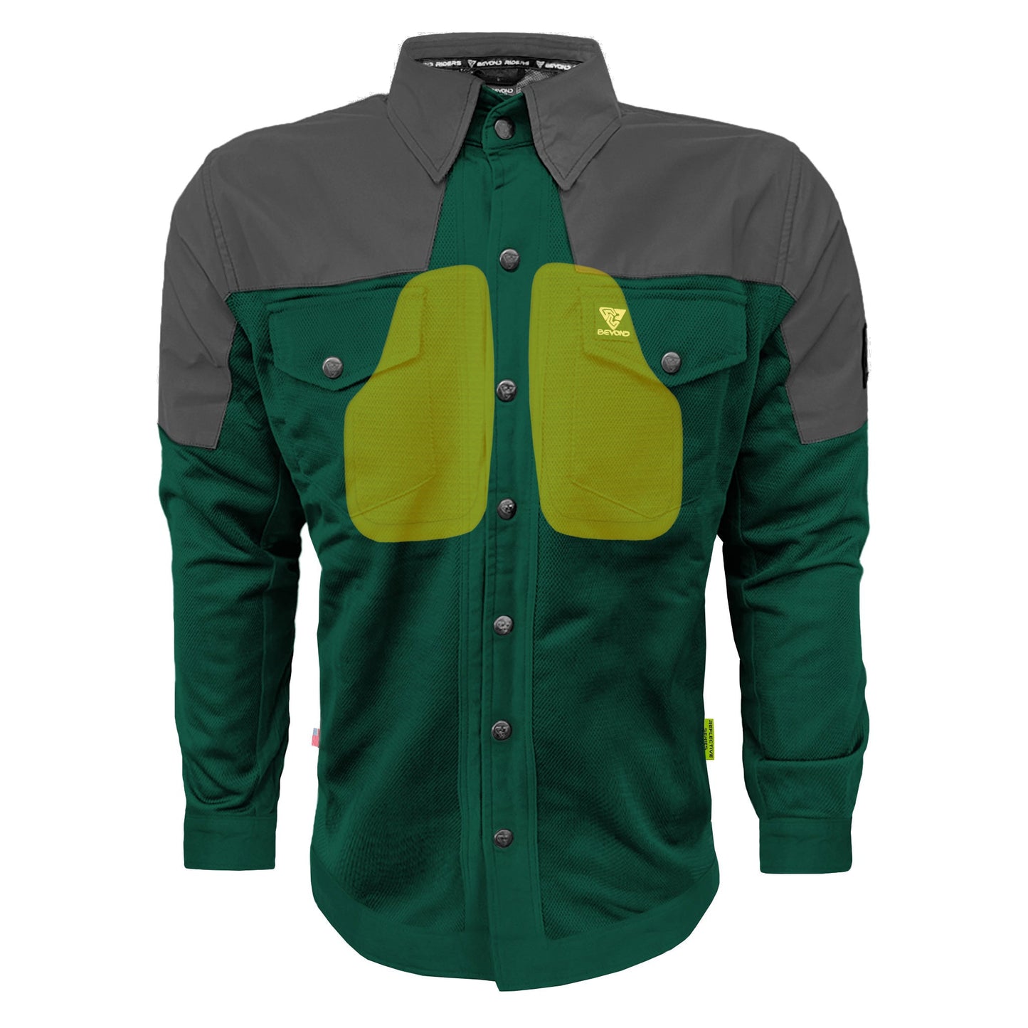 Summer Mesh Reflective Shirt Dark Green Nebula