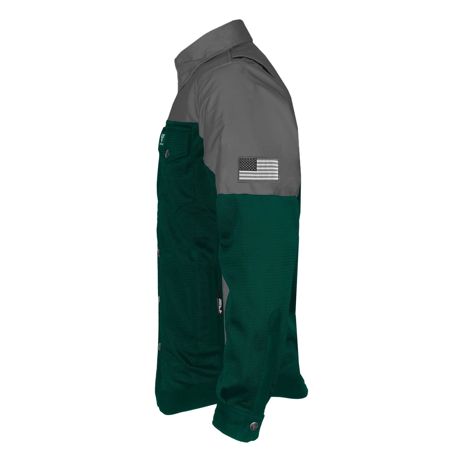 Summer Mesh Reflective Shirt Dark Green Nebula