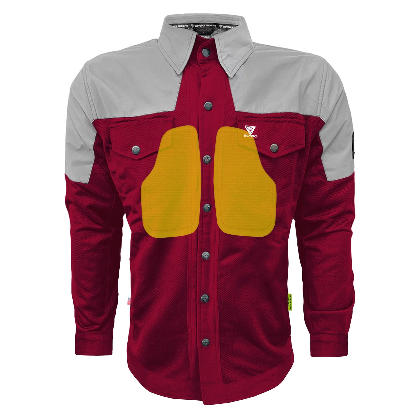 Summer Mesh Reflective Shirt Red Maroon Eclipse