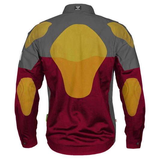 Summer Mesh Reflective Shirt Red Maroon Nebula