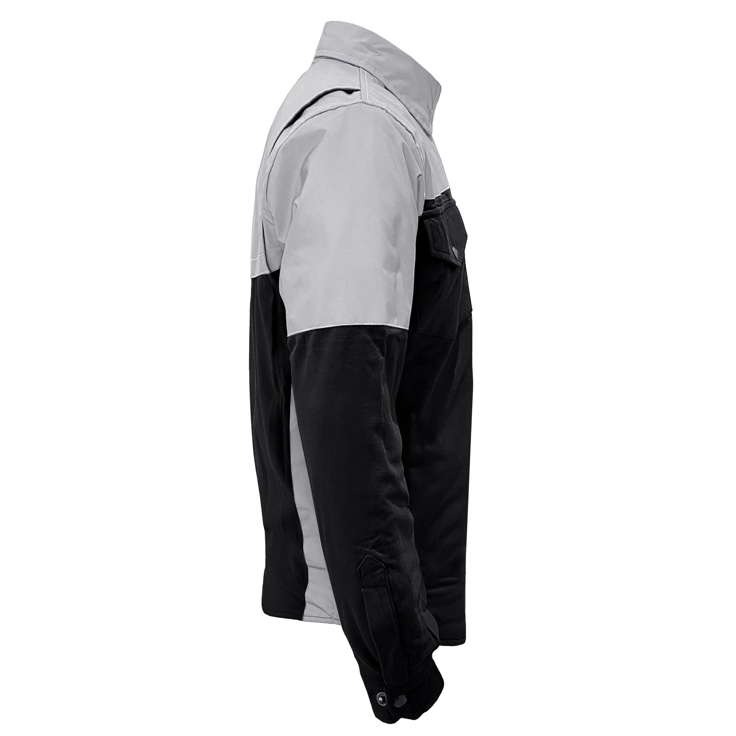 Flannel Reflective Shirt "Alloy Eclipse" - Black and Silver